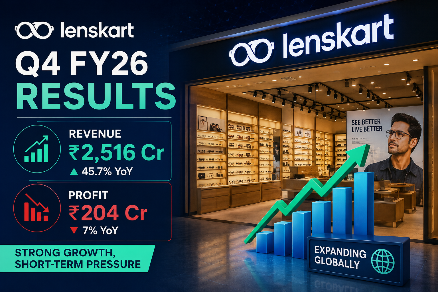 Lenskart’s Q4 FY26 Revenue Hits Rs 2,516 Cr Despite 7% Profit Decline