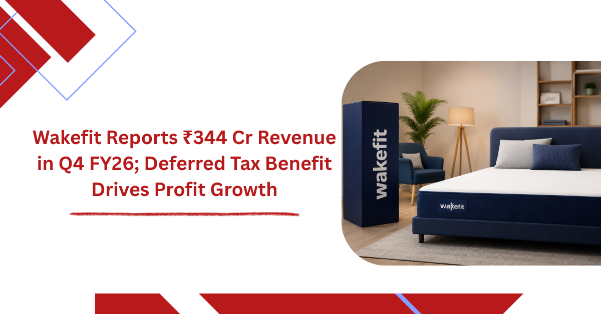 Wakefit Reports ₹344 Cr Revenue in Q4 FY26; Profit Rises on Tax Gain
