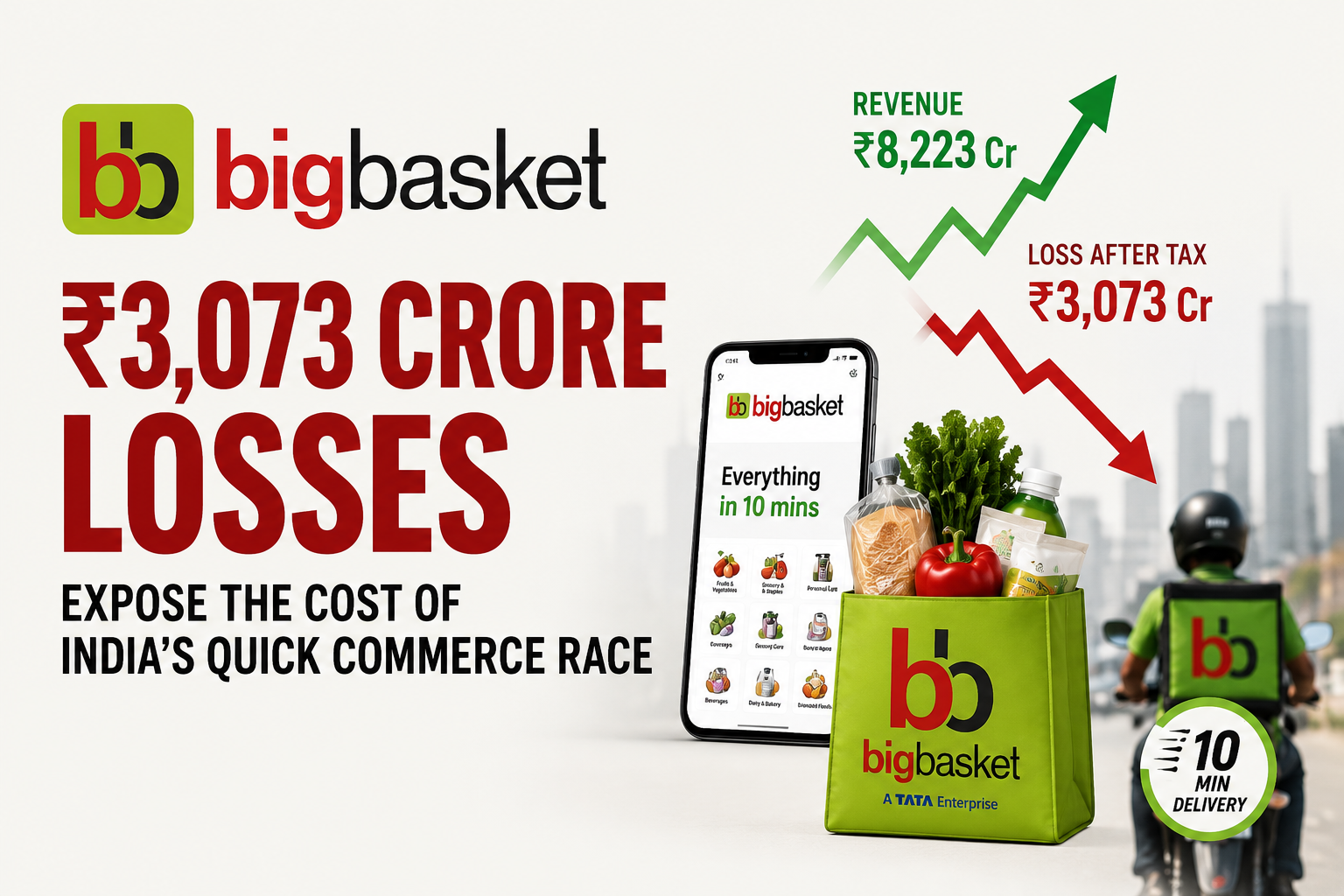 BigBasket's huge losses in quick commerce